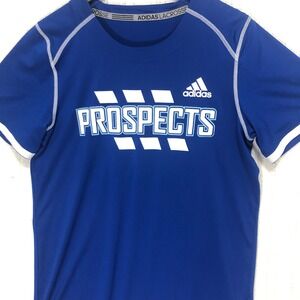 Adidas‎ Prospects Lacrosse Jersey Athletic Training Tee Blue Size Medium